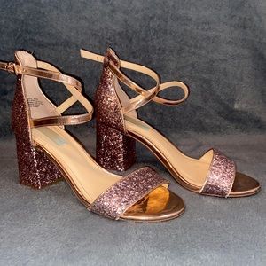 Pink Glitter Heels Size 8.5